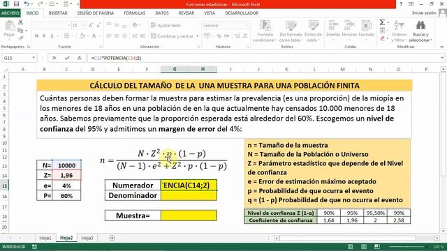 Cómo Calcular el Tamaño de la Muestra para Población Finita y Población Infinita con Excel. смотреть онлайн