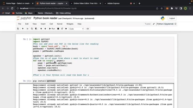 Python Project| Book Reader using Python
