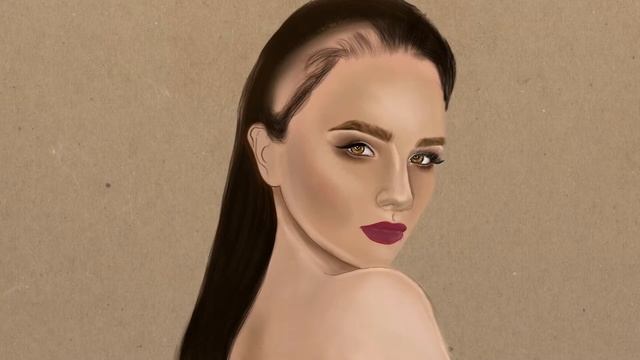 Процесс рисования портрета в Procreate смотреть онлайн