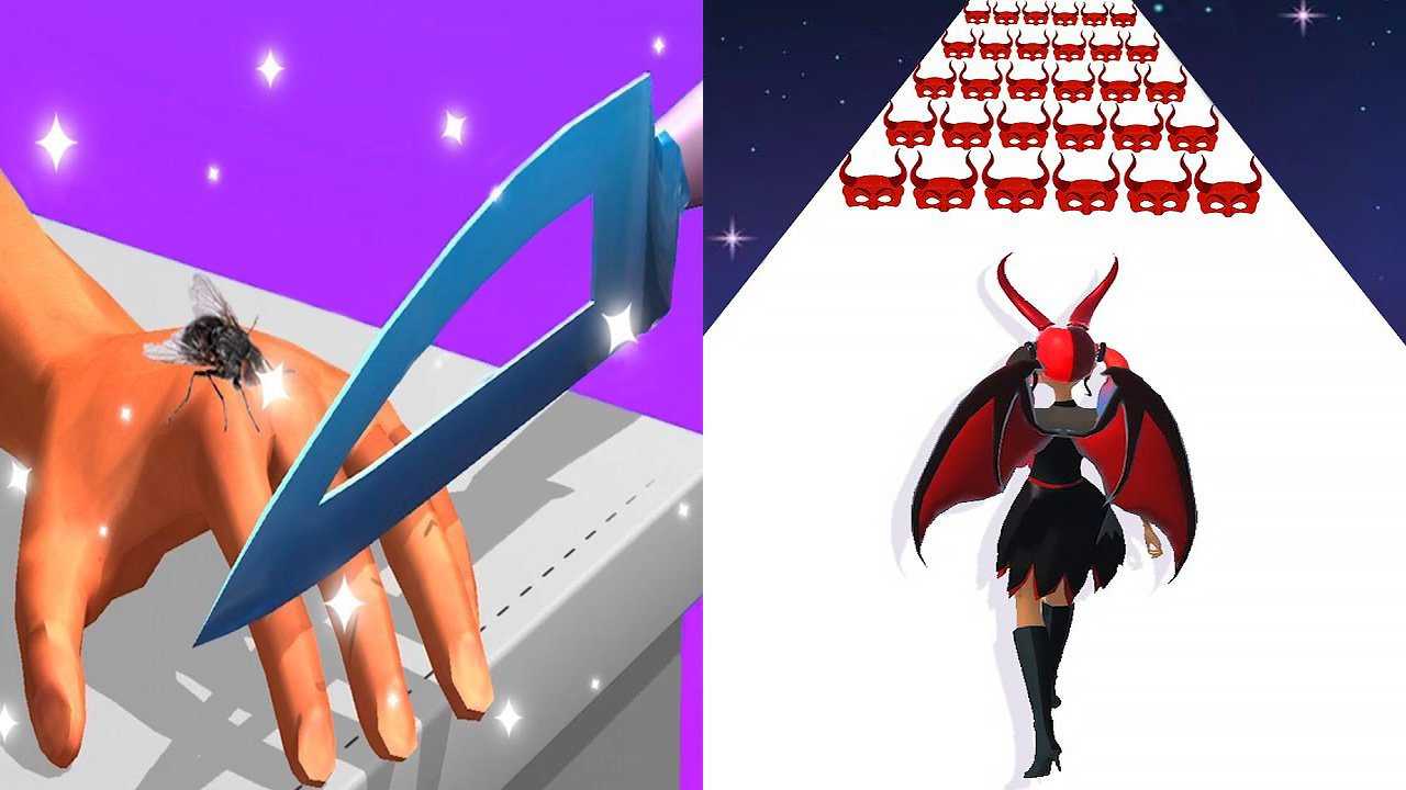 Мобильные игры Slice Asmr и Prom Run прохождение, геймплей и новые уровни для Android и iOS смотреть онлайн