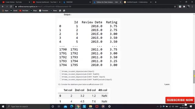 NPTEL Python For Data Science Week 3 Quiz Answers 2021 | NPTEL Courses Quiz Answers | Python Course
