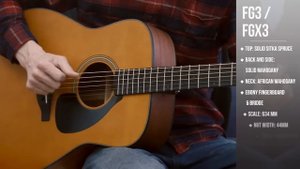 Yamaha Folk Guitar Series | FG3 & FGX3 Red Label - Sound Demo (no talking)