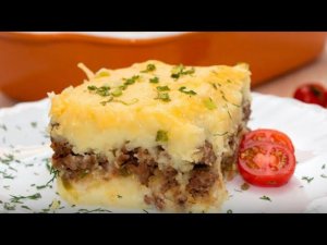 Картофельная запеканка с фаршем в духовке пошагово