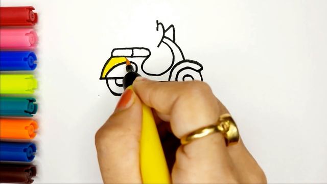 How to draw scooter |Bolalar uchun samokat chizish |Рисуем самокат для детей