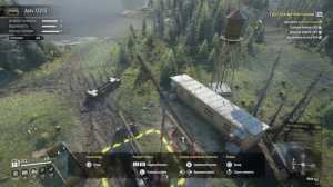 SnowRunner погрузка  длинных бревен