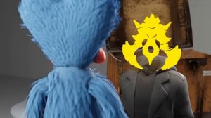 Glamrock Baby gives Poppy a new dress.