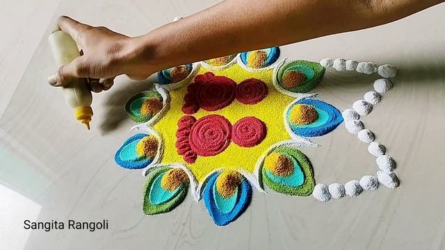 2 stress relief AMAZING rangoli / satisfyingrangolivideo/relaxingrangolivideo смотреть онлайн