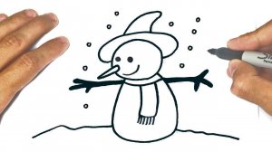 Как нарисовать снеговика | How to draw a Christmas Snowman