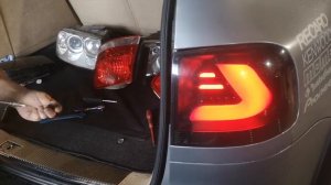 Changing The Volkswagen Touareg  Rear Lights Into Custom Black LED Tail Lights