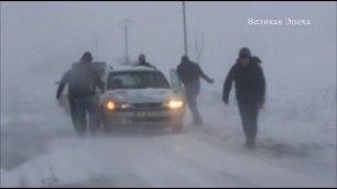 Румынию накрыл мощный снегопад с сильным ветром (новости) 