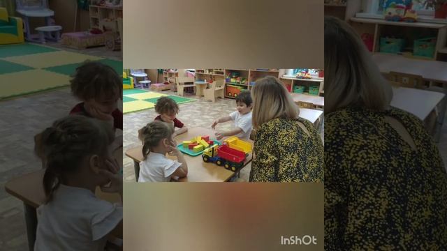 Игровые ситуации с различными видами конструктора в первой младшей группе