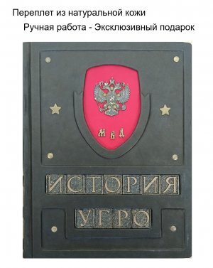 Книга в кожаном переплете "История уголовного розыска"