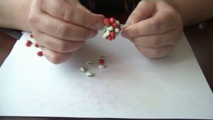 Серьги-шары с Тюльпанами из полимерной глины