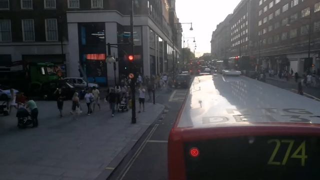 London Marylebone Station towards London Victoria Station on TFL red bus смотреть онлайн