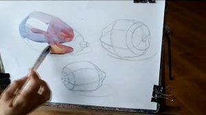 Фрукты и овощи. Акварельный этюд./ Fruits and vegetables. Watercolor etude