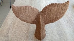 Декор  из папье маше Хвост кита из папье маше DIY papier mache hand made