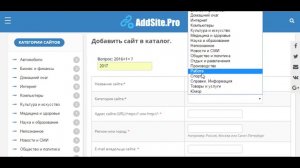 Как добавить сайт  - AddSite Pro