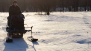 самодельный снегоход-палочник с двигателем ИЖ