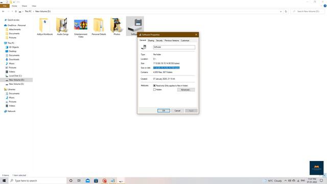 How to check size of Folder | Kb/Mb/Gb #computersize #folderproperties #computerbasic