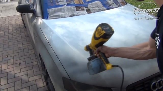 Как легко покрасить в жидкую резину Rubber Paint НА УЛИЦЕ??? - Audi S4 смотреть онлайн