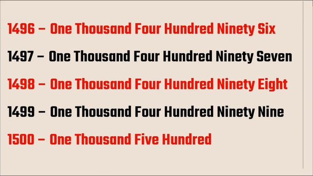 Numbers In Words 1001 To 2000 // Numbers 1001 To 2000