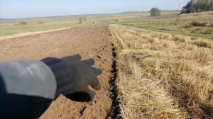 Испытание самодельного плуга для Т-25