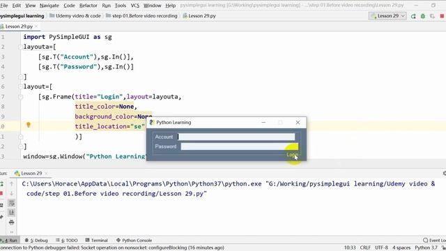 Python GUI with PySimpleGUI - easy learn 29