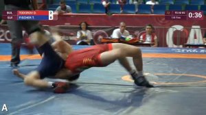 1/8 FS - 50 kg: D. TODOROV (BUL) df. T. FISCHER (SUI) by VSU, 10-0