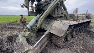 Боевая работа 2С7М "Малка"/Combat work of the 2S7M "Malka"