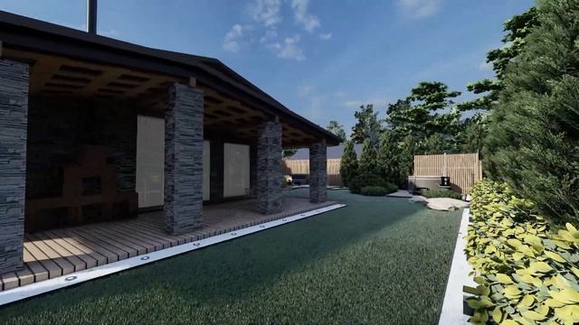 Ландшафтный проект участка в г. Апрелевка 10 соток, 2023
