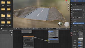 Фотореалистичная дорога в Blender