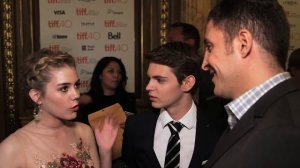 Gatlin Green & Robbie Kay at the "Heroes Reborn" TIFF Red Carpet with Arthur Kade