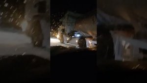 Магарас, Горный район. Гололед, снег.