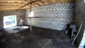 Гараж + склад из шлакоблока, как строим ютуб!