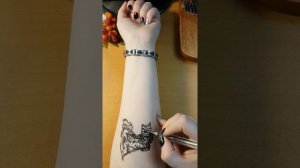 Speeddrawing: axe tattoo on my hand?