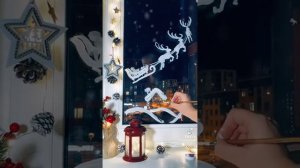 Рисуем новогодние узоры на окне