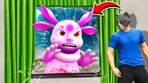 КОШМАРНЫЙ ЛУНТИК СЛЕДИТ ЗА ОКНОМ И ПЫТАЕТСЯ УБИТЬ МЕНЯ! ЛУНТИК И ЕГО ДРУЗЬЯ ГТА 5 МОДЫ МУРКА