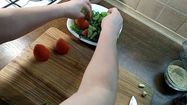 САЛАТ С РУККОЛОЙ+ВКУСНАЯ ЗАПРАВКА