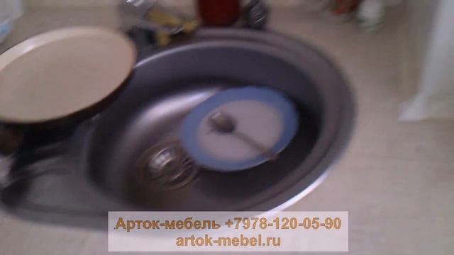 510. Кухня эконом (фасады дсп). В двух нишах. смотреть онлайн