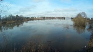 Ускоренная версия / реки Клязьма / Красный мост / город Ковров / Timelapse