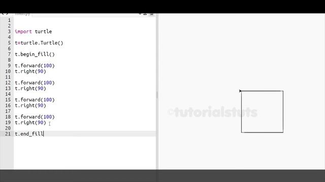 Filling Shapes in Python Turtle | Filling Shapes Python Turtle