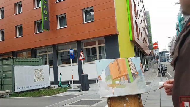 draw a hotel in the city of Stuttgart, Hospitalstraße смотреть онлайн