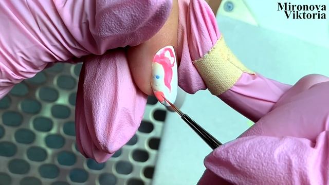 Яркий, летний дизайн ногтей/ Рисунок от руки/ Комбинирований маникюр/ Покрытие гель лаком смотреть онлайн