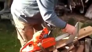 Станок для резки дров бензопилой