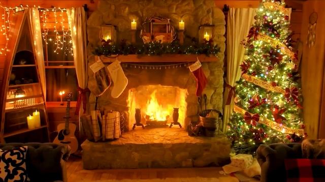 Relaxing Christmas Music ⛄ Traditional Instrumental Christmas Songs Playlist with A Warm Fireplace смотреть онлайн