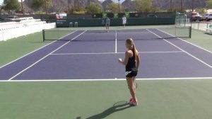 2015 Indian Wells Practice – Schmiedlova and Rybarikova