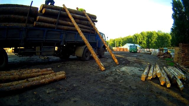 2013-07-05. Омск. Сруб привезли