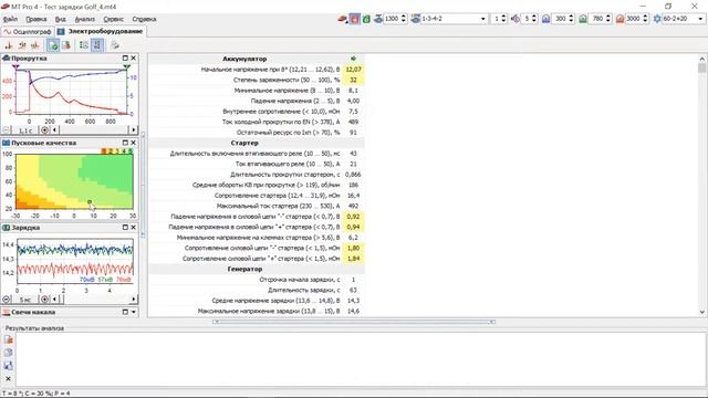 Сравнение тестов системы питания авто с помощью MT Pro 4.1 и Launch BST 360 смотреть онлайн