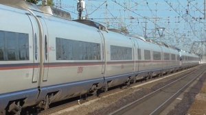 сдвоенный сапсан эвс1-06\эвс1-05 летит в Москву