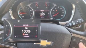 2020 Chevrolet Traverse Oil Maintenance  Reminder Reset